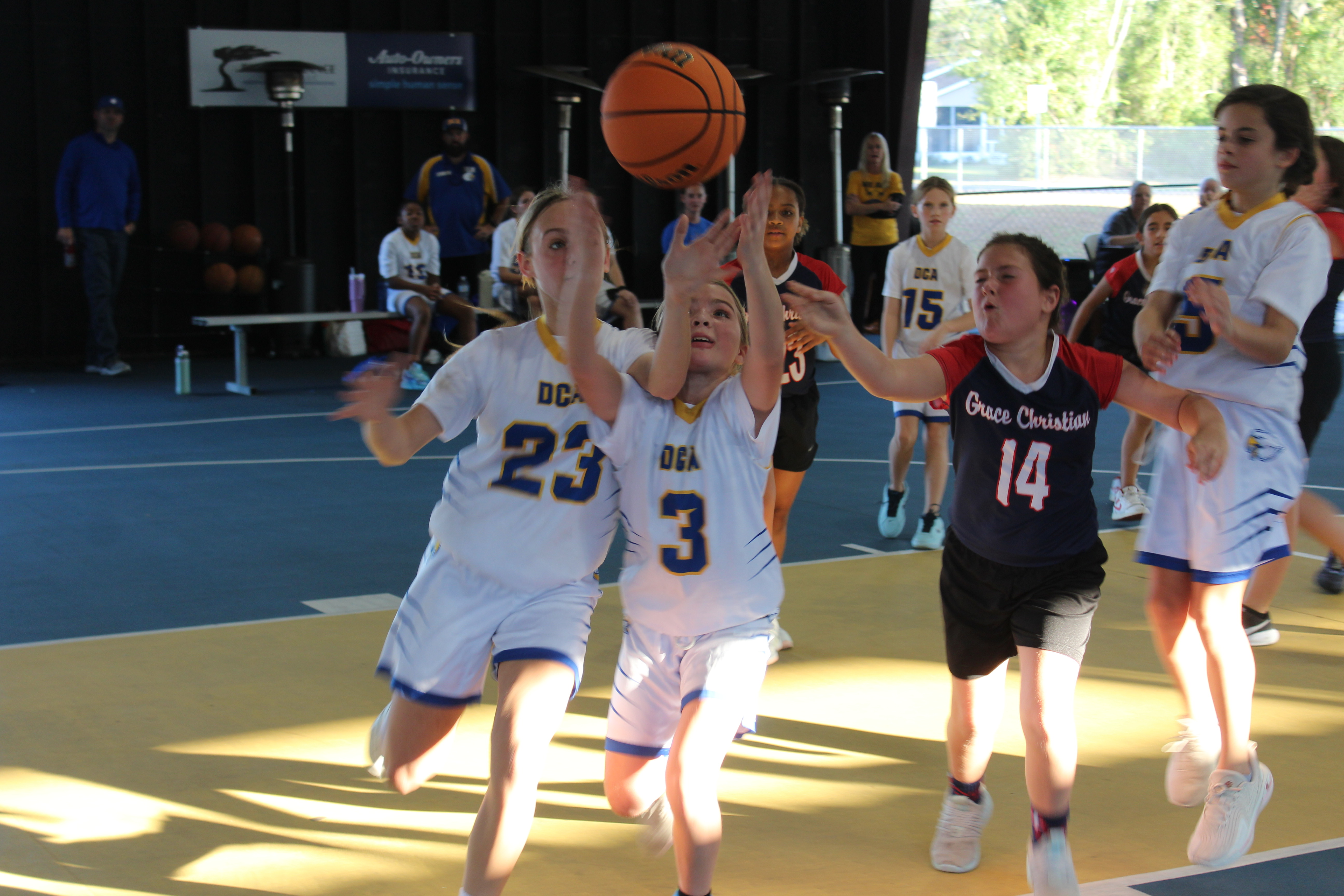 DCA Basketball Team Playing